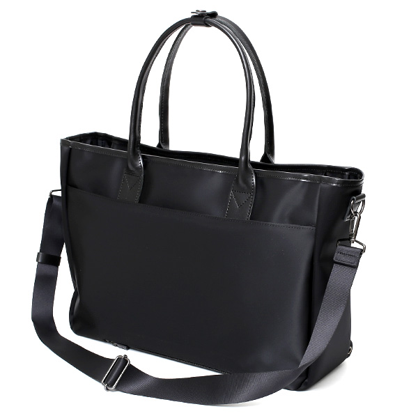  トートバッグ メンズ レディース ブランド 2WAY ショルダー 付き ビジネスバッグ 大容量 大きめ トート ブラック 黒 黒色 ナイロン 本革 レザー 日本製 A4 PC収納 通勤 通学 鞄 ワンダーバゲージ(WONDER BAGGAGE)