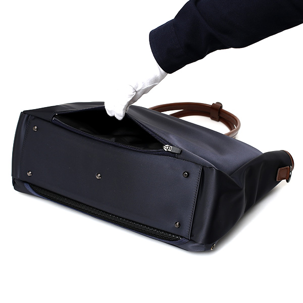  トートバッグ メンズ レディース ブランド 2WAY ショルダー 付き ビジネスバッグ 大容量 大きめ トート チョコ ブラウン 茶 茶色 ナイロン 本革 レザー 日本製 A4 PC収納 通勤 通学 鞄 ワンダーバゲージ(WONDER BAGGAGE)