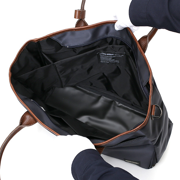  トートバッグ メンズ レディース ブランド 2WAY ショルダー 付き ビジネスバッグ 大容量 大きめ トート チョコ ブラウン 茶 茶色 ナイロン 本革 レザー 日本製 A4 PC収納 通勤 通学 鞄 ワンダーバゲージ(WONDER BAGGAGE)