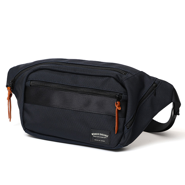 ワンダーバゲージ(WONDER BAGGAGE) グッドマンズシリーズ ライト ウエストバッグ ネイビー