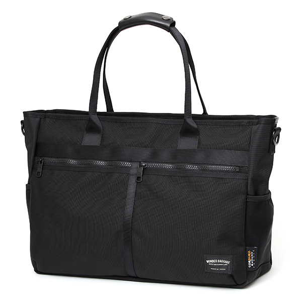  WONDER BAGGAGE バリスティックナイロン トートバッグ メンズ 防水 日本製 ブラック 黒 黒色 ビジネスバッグ ビジネストート 仕事 ナイロン 男性 鞄 高級 おしゃれ 通勤 スーツ オフィスカジュアル ワンダーバゲージ アクティベートシリーズ