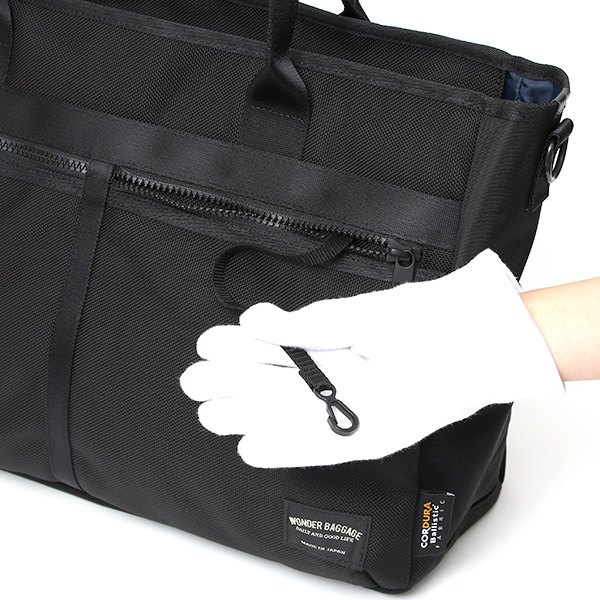  WONDER BAGGAGE バリスティックナイロン トートバッグ メンズ 防水 日本製 ブラック 黒 黒色 ビジネスバッグ ビジネストート 仕事 ナイロン 男性 鞄 高級 おしゃれ 通勤 スーツ オフィスカジュアル ワンダーバゲージ アクティベートシリーズ