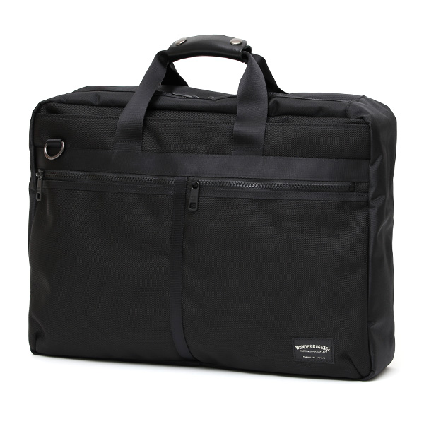  WONDER BAGGAGE バリスティックナイロン ビジネスバッグ 3WAY ビジネスリュック ショルダーバッグ ブリーフケース メンズ 防水 日本製 ブラック 黒 黒色 仕事 ナイロン 鞄 通勤 スーツ 男性 ワンダーバゲージ アクティベートシリーズ