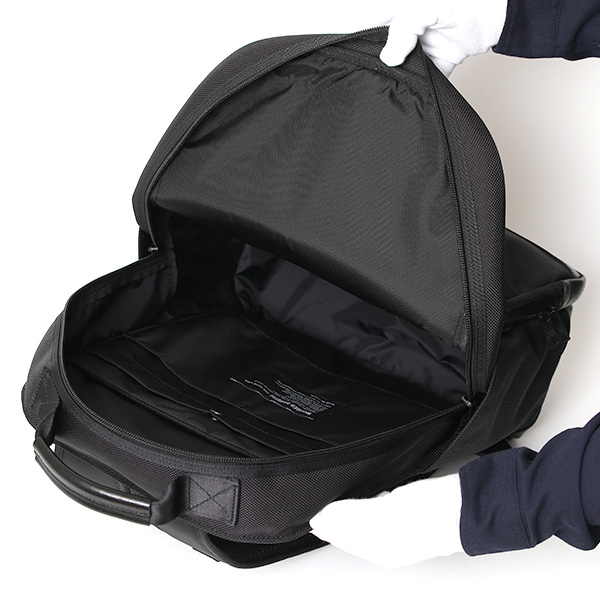 WONDER BAGGAGE リュック メンズ ビジネスリュック バックパック 日本製 大容量 ブラック 黒 黒色 A4 15インチ 16インチ ノートPC収納可能 オフィスカジュアル 自転車 通勤 ワンダーバゲージ グッドマンズシリーズ デイパックネオ WB-G-032