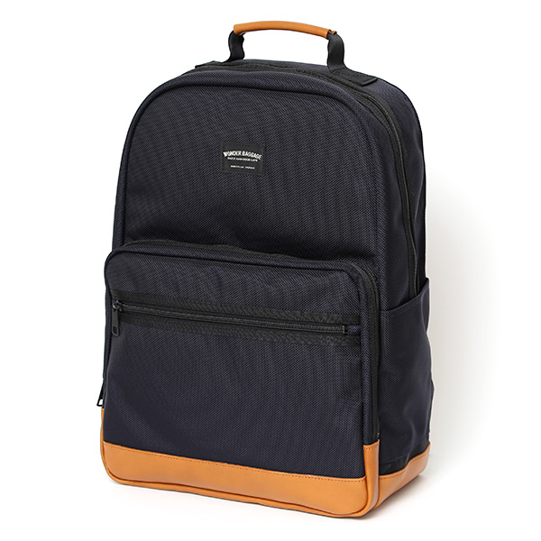 WONDER BAGGAGE リュック メンズ ビジネスリュック バックパック 日本製 大容量 ブルー ネイビー 青色 A4 15インチ 16インチ ノートPC収納可能 オフィスカジュアル 自転車 通勤 ワンダーバゲージ グッドマンズシリーズ デイパックネオ WB-G-032