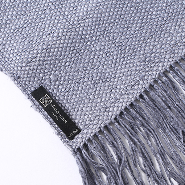  結城紬 シルク100％ 日本製 ストール メンズ レディース 182×65 大判 マフラー ショール グレー グレイ 灰色 結婚式 ひざ掛け スカーフ かわいい 高級 着物 晴れ着 成人式