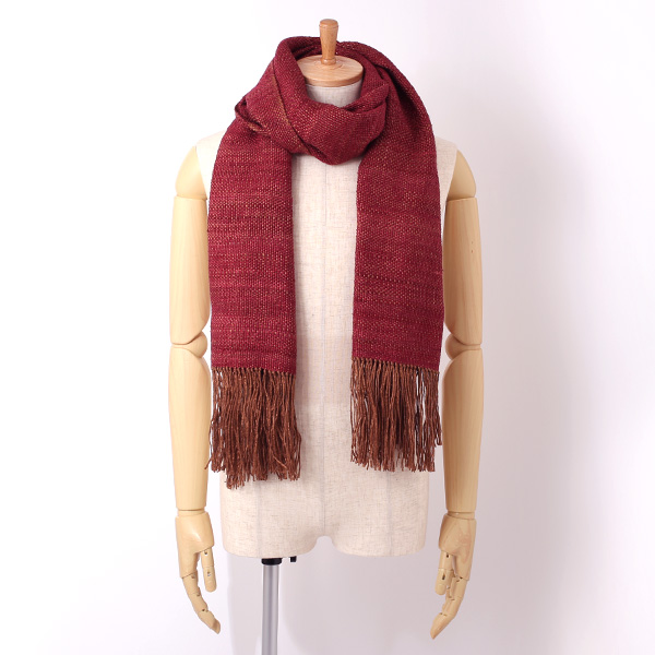  結城紬 シルク100％ 日本製 ストール メンズ レディース 182×65 大判 マフラー ショール レッド ワイン 赤色 結婚式 ひざ掛け スカーフ かわいい 高級 着物 晴れ着 成人式