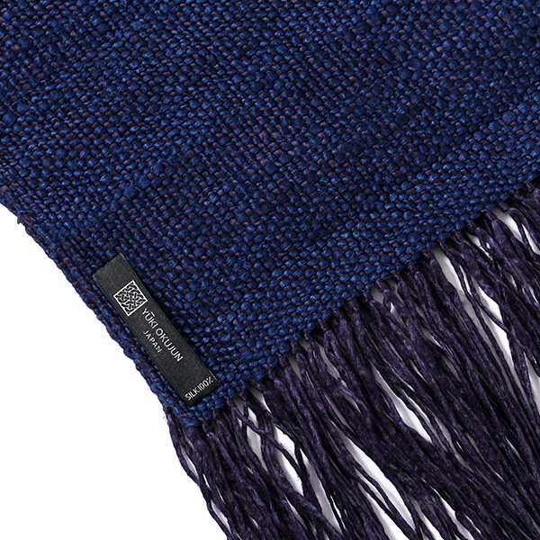  結城紬 シルク100％ 日本製 ストール メンズ レディース 182×65 大判 マフラー ショール ブルー ネイビー 青色 結婚式 ひざ掛け スカーフ かわいい 高級 着物 晴れ着 成人式